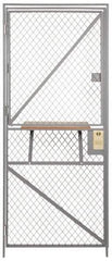 Folding Guard - 4' Wide x 7' High, Sliding Door for Temporary Structures - Woven Wire - A1 Tooling