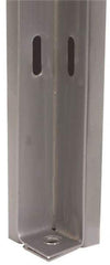 Folding Guard - 8' Tall, Temporary Structure Adjustable Corner Post - Grey Enamel Finish, for Temporary Structures - A1 Tooling