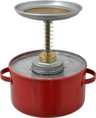 Eagle - 1 Quart Capacity, 8 Inch High x 6-1/4 Inch Diameter, Galvanized Steel Plunger Can - 5-1/4 Inch Dasher Diameter, Red, Approval Listing/Regulation FM - A1 Tooling