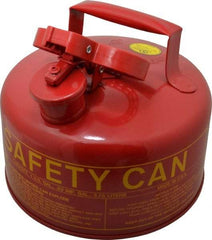 Eagle - 1 Gal Galvanized Steel Type I Safety Can - 10" High x 9" Diam, Red with Yellow - A1 Tooling