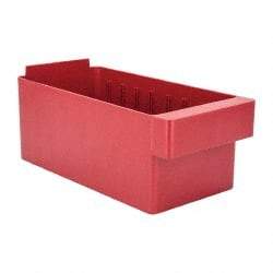 Quantum Storage - 11-5/8" Deep, Red High-Impact Polystyrene Drawer Bin - 4-5/8" High x 5-9/16" Wide x 11-5/8" Long - A1 Tooling