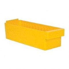 Quantum Storage - 17-5/8" Deep, Yellow High-Impact Polystyrene Drawer Bin - 4-5/8" High x 5-9/16" Wide x 17-5/8" Long - A1 Tooling