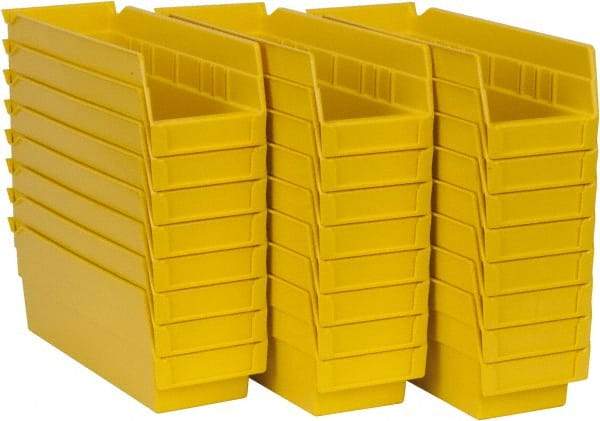 Akro-Mils - 11-5/8" Deep, Yellow Hopper Shelf Bin - 4" High x 4-1/8" Wide x 11-5/8" Long - A1 Tooling