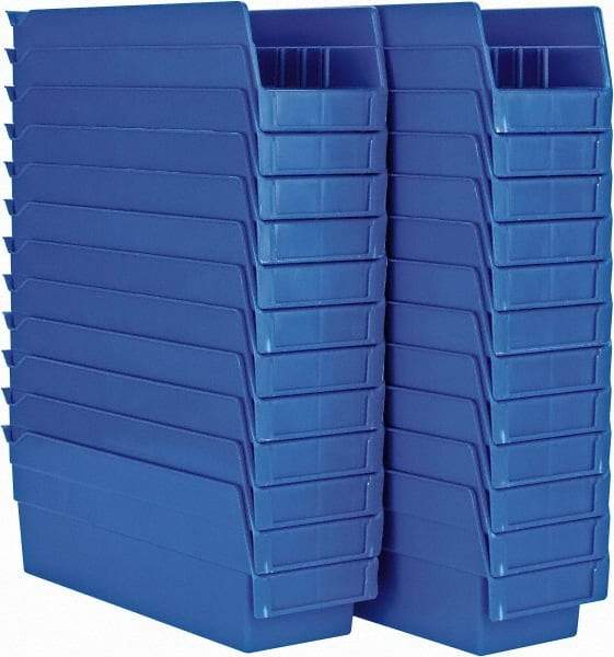 Akro-Mils - 11-5/8" Deep, Blue Hopper Shelf Bin - 4" High x 4-1/8" Wide x 11-5/8" Long - A1 Tooling