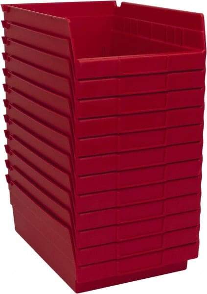 Akro-Mils - 11-5/8" Deep, Red Hopper Shelf Bin - 4" High x 8-3/8" Wide x 11-5/8" Long - A1 Tooling