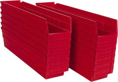 Akro-Mils - 17-7/8" Deep, Red Hopper Shelf Bin - 4" High x 4-1/8" Wide x 17-7/8" Long - A1 Tooling