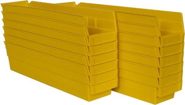 Akro-Mils - 17-7/8" Deep, Yellow Hopper Shelf Bin - 4" High x 4-1/8" Wide x 17-7/8" Long - A1 Tooling