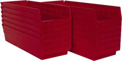 Akro-Mils - 17-7/8" Deep, Red Hopper Shelf Bin - 4" High x 6-5/8" Wide x 17-7/8" Long - A1 Tooling