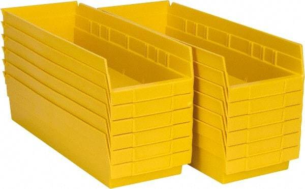 Akro-Mils - 17-7/8" Deep, Yellow Hopper Shelf Bin - 4" High x 6-5/8" Wide x 17-7/8" Long - A1 Tooling