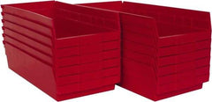 Akro-Mils - 17-7/8" Deep, Red Hopper Shelf Bin - 4" High x 8-3/8" Wide x 17-7/8" Long - A1 Tooling