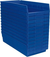 Akro-Mils - 17-7/8" Deep, Blue Hopper Shelf Bin - 4" High x 8-3/8" Wide x 17-7/8" Long - A1 Tooling