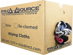 PRO-SOURCE - Reclaimed Cotton T-Shirt Rags - Assorted Colors, Polo, Low Lint, 25 Lbs. at 3 to 4 per Pound, Box - A1 Tooling