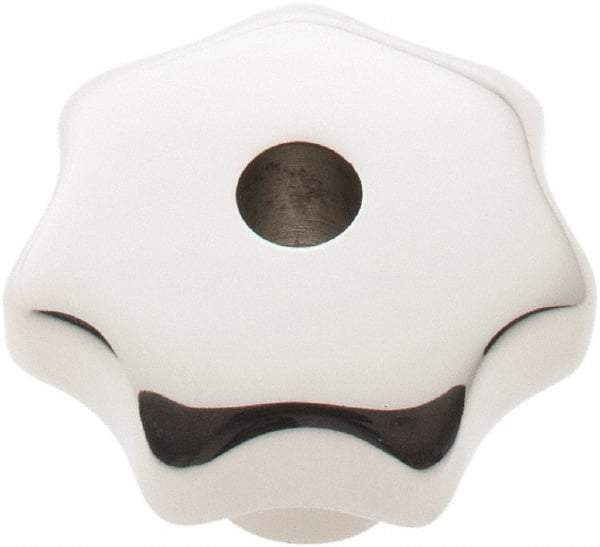 KIPP - 1-1/4" Head Diam, 7 Point Lobed Knob - 1/4" Hole, Stainless Steel - A1 Tooling