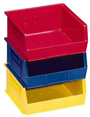 Akro-Mils - 75 Lb. Load Capacity, 18" Deep, Yellow Polymer Hopper Stacking Bin - 11" High x 16-1/2" Wide x 18" Long - A1 Tooling