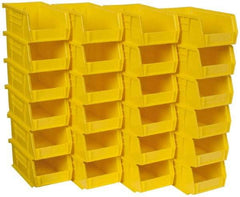 Akro-Mils - 10 Lb. Load Capacity, 7-3/8" Deep, Yellow Polymer Hopper Stacking Bin - 3" High x 4-1/8" Wide x 7-3/8" Long - A1 Tooling