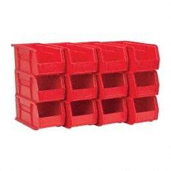 Akro-Mils - 30 Lb. Load Capacity, 10-7/8" Deep, Red Polymer Hopper Stacking Bin - 5" High x 5-1/2" Wide x 10-7/8" Long - A1 Tooling