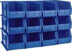 Akro-Mils - 30 Lb. Load Capacity, 10-7/8" Deep, Blue Polymer Hopper Stacking Bin - 5" High x 5-1/2" Wide x 10-7/8" Long - A1 Tooling