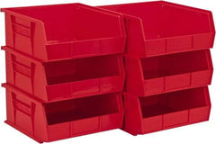 Akro-Mils - 50 Lb. Load Capacity, 10-7/8" Deep, Red Polymer Hopper Stacking Bin - 5" High x 11" Wide x 10-7/8" Long - A1 Tooling