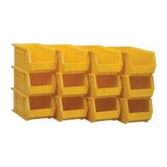 Akro-Mils - 60 Lb. Load Capacity, 14-3/4" Deep, Yellow Polymer Hopper Stacking Bin - 7" High x 8-1/4" Wide x 14-3/4" Long - A1 Tooling