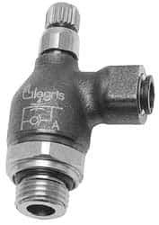 Legris - 4mm Tube OD x 1/8" BSPP Metal Flow Control Regulator - 0 to 145 psi, Buna Nitrile O-Ring & Treated Brass Material - A1 Tooling