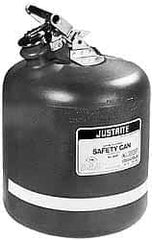 Justrite - 5 Gal Polyethylene Type I Safety Can - 16" High x 12-3/4" Diam, Red - A1 Tooling