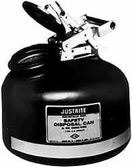 Justrite - Safety Disposal Cans Capacity (Gal.): 5.00 Material: Polyethylene - A1 Tooling