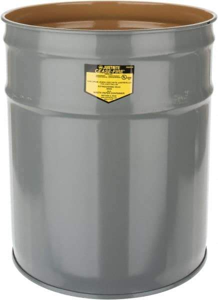 Justrite - 4-1/2 Gallon Fire Resistant Steel Drum - 11-7/8 Inch Outside Diameter, 13-1/4 Inch High, UL Standards - A1 Tooling