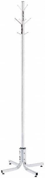 Safco - 4 Hooks, 21-1/2" Long x 21-1/2" Deep, Steel Floor Costumer - 69" High - A1 Tooling