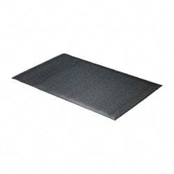 Wearwell - 5' Long x 3' Wide, Dry Environment, Anti-Fatigue Matting - Black, Vinyl with Vinyl Sponge Base, Rounded on 4 Sides - A1 Tooling