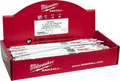 Milwaukee Tool - 9" Long x 1" Thick, Bi-Metal Reciprocating Saw Blade - Straight Profile, 10 TPI, Toothed Edge, Universal Shank - A1 Tooling