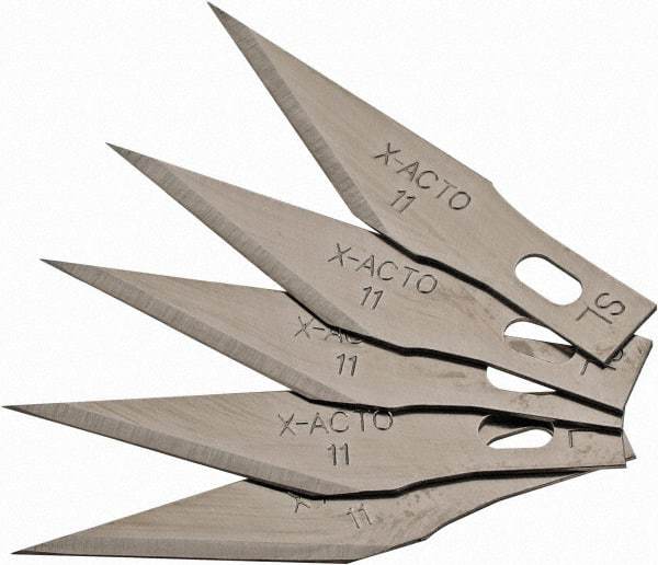 X-ACTO - 5 Piece Steel Hobby Blade - 1-19/32" OAL - A1 Tooling