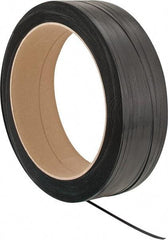 Made in USA - 9,000' Long x 1/2" Wide, Coil Case Polypropylene Strapping - 400 Lb Capacity, 0.018" Thick - A1 Tooling