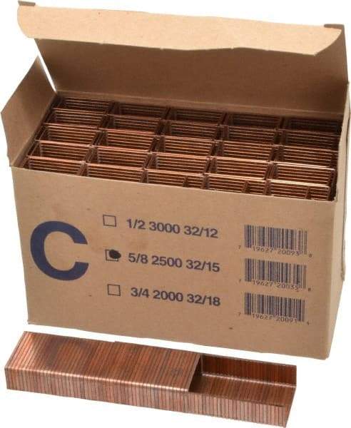 Made in USA - 1-1/4" Wide Carton Staples - 5/8" Leg Length - A1 Tooling