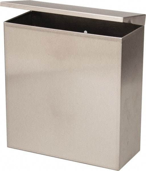 Made in USA - Stainless Steel Sanitary Napkin Disposal Unit - Surface Mount, 10" High x 9" Wide x 4" Deep, White - A1 Tooling