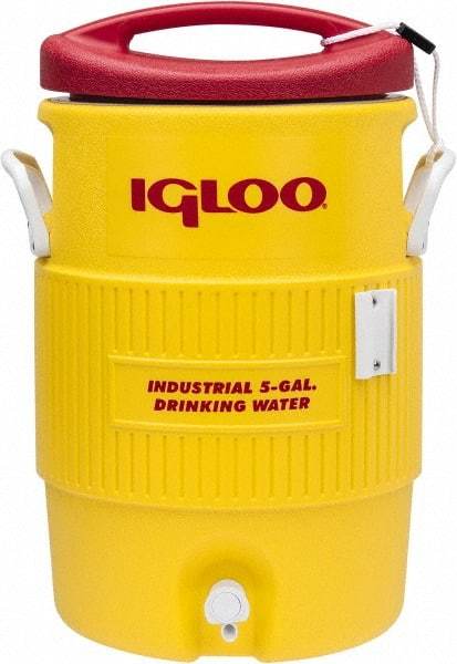 Igloo - 5 Gal Beverage Cooler - Plastic, Yellow/Red - A1 Tooling