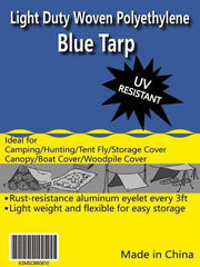 Value Collection - 40' Long x 20' Wide Polyethylene Tarp & Dust Cover - Blue - A1 Tooling