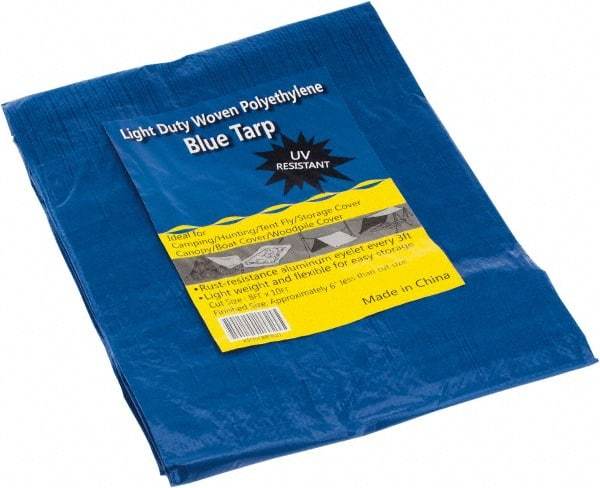 Value Collection - 10' Long x 8' Wide Polyethylene Tarp & Dust Cover - Blue - A1 Tooling