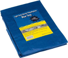 Value Collection - 16' Long x 12' Wide Polyethylene Tarp & Dust Cover - Blue, Grommet - A1 Tooling