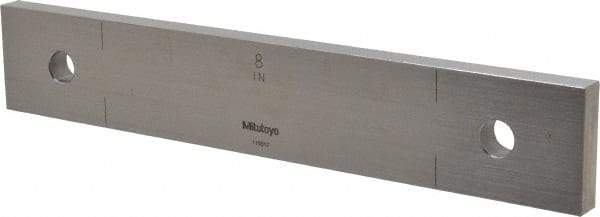 Mitutoyo - 8" Rectangular Steel Gage Block - Accuracy Grade AS-1, Includes Certificate of Inspection - A1 Tooling