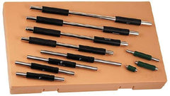 Mitutoyo - 1 to 11 Inch Long, 11 Piece Micrometer Calibration Standard Set - Accuracy Up to 0.000012 Inch, For Use with Outside Micrometer, Includes Carrying Case - A1 Tooling