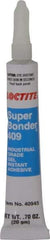 Loctite - 0.70 oz Tube Clear Instant Adhesive - Series 409, 75 sec Working Time, 24 hr Full Cure Time, Bonds to Metal, Plastic & Rubber - A1 Tooling