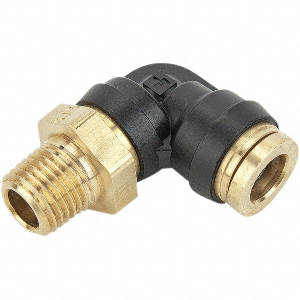 Push-To-Connect Tube to Male & Tube to Pipe Tube Fitting: 1/4″ Thread, 1/4″ OD Composite, 250 psi