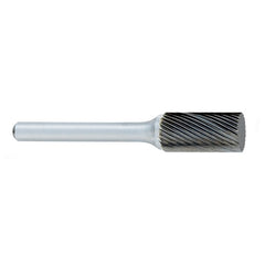 ‎SA-3 -9mm × 19mm LOC × 6mm Shank × 50mm OAL Cylindrical Carbide Medium Right Hand Spiral Burr - A1 Tooling