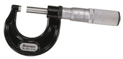 Starrett - 75 to 100mm Range, 0.01mm Graduation, Mechanical Outside Micrometer - Ratchet Stop Thimble, Accurate to 0.004mm - A1 Tooling