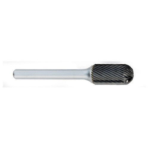 ‎SC-14 -5mm × 16mm LOC × 6mm Shank × 50mm OAL Cylindrical Ball Nose Carbide Medium Right Hand Spiral Burr - A1 Tooling