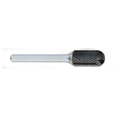 ‎SC-1 -6mm × 16mm LOC × 6mm Shank × 50mm OAL Cylindrical Ball Nose Carbide Medium Right Hand Spiral Burr - A1 Tooling