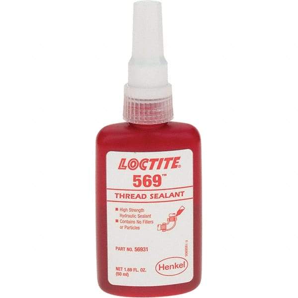 Loctite - 50 mL Bottle, Red Low Strength Threadlocker - Series 569 - A1 Tooling