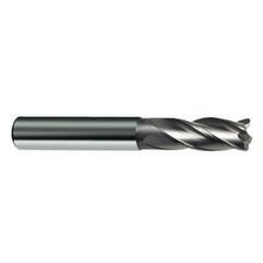 10mm Dia. x 72mm Overall Length 4-Flute Square End Solid Carbide SE End Mill-Round Shank-Center Cut-Uncoated - A1 Tooling