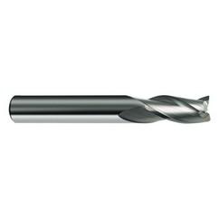 9/16 Dia. x 3-1/2 Overall Length 3-Flute Square End Solid Carbide SE End Mill-Round Shank-Center Cut-Uncoated - A1 Tooling