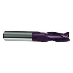 1/4 Dia. x 2-1/2 Overall Length 3-Flute Square End Solid Carbide SE End Mill-Round Shank-Center Cut-Firex - A1 Tooling